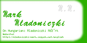 mark mladoniczki business card